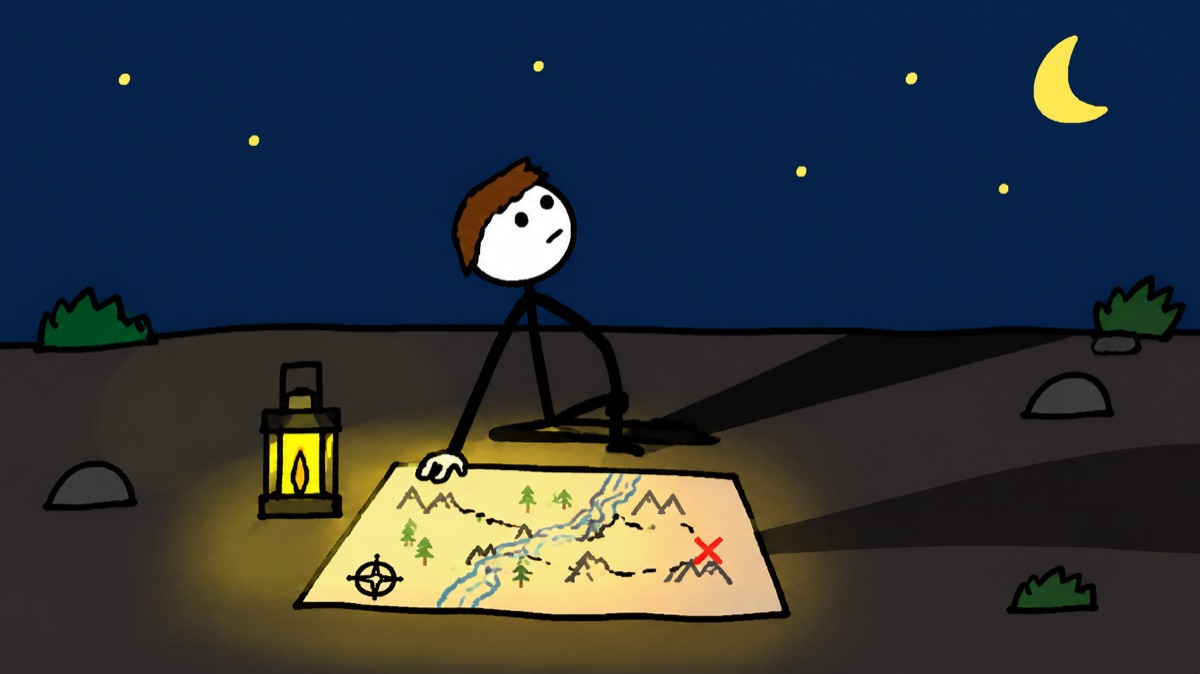 The map scene in Simple drawings style